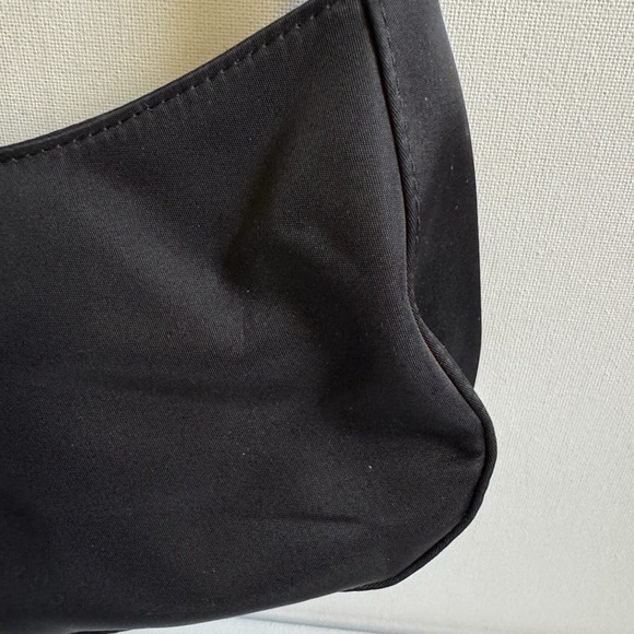 Vintage Guess Black Nylon Shoulder Baguette Bag Y2K Mini Shoulder Purse - Picture 3 of 9